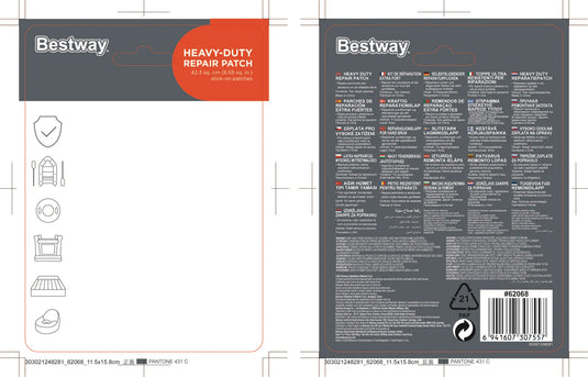 BESTWAY Toppa riparazione rinforzata
