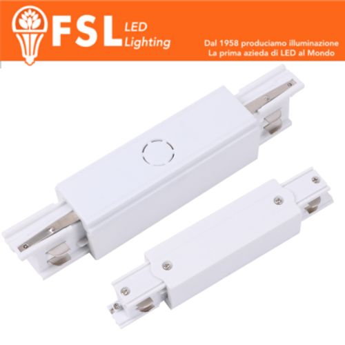 FSL Connettore Forma I per binario Trifase - Colore Bianco