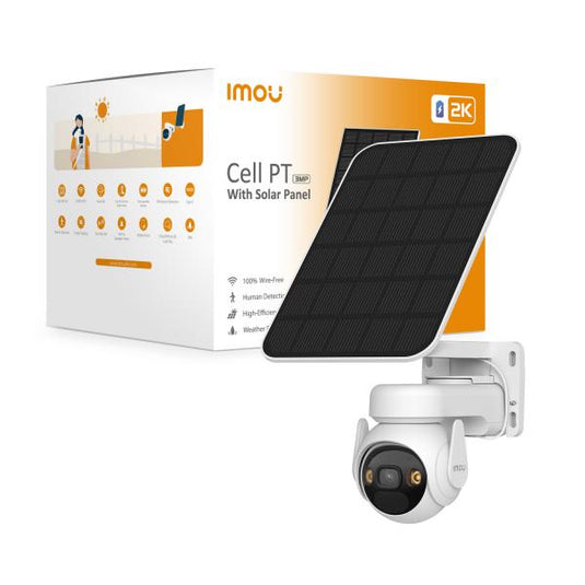 Imou Telecamera Cell PT Kit PTZ Wi-Fi 2K 3MP 2.8mm IR Batteria + Solar