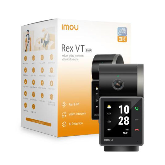 Imou Telecamera Rex VT Pro PT Cube IP/Wi-Fi 5MP/3K 2.8mm IR mic/Speaker/Screen
