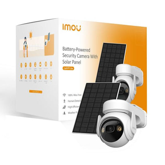 Imou Telecamera Cell PT LITE Kit PTZ Wi-Fi 2K 3MP 2.8mm IR Batteria + Solar