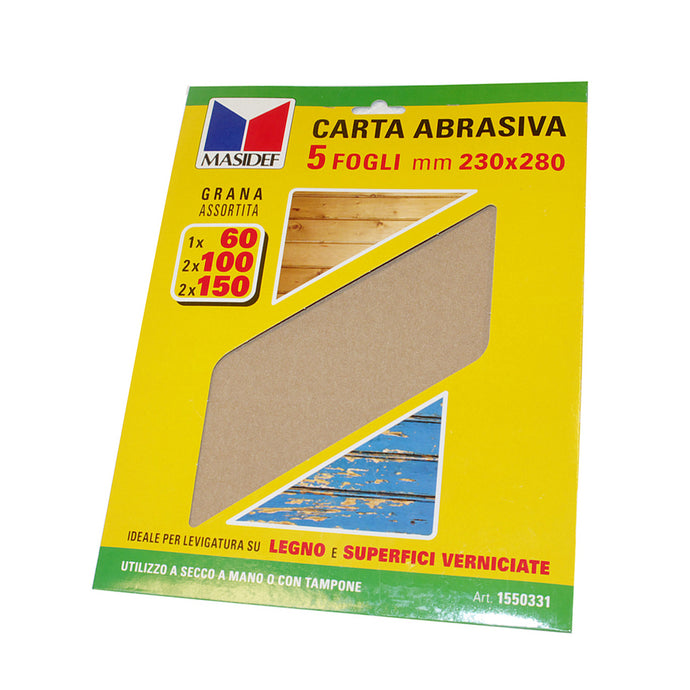 ASS FOGLI CARTA ABRASIVA PZ 5