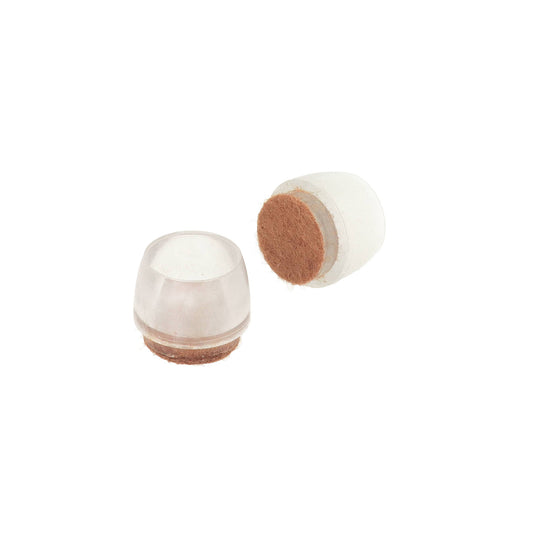 PUNTALE PVC TRASP FELTRO D.25MM PZ4