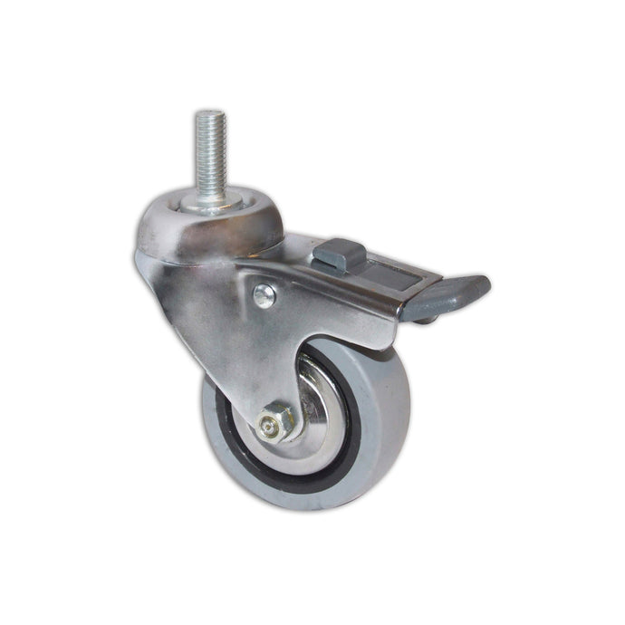 RUOTA GOMMA GR PERNO M10+FRENO  60