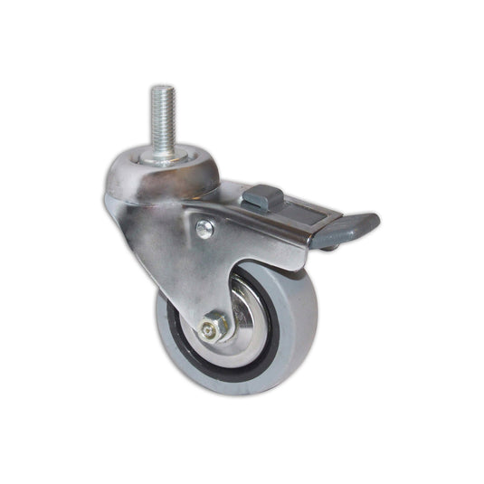 RUOTA GOMMA GR PERNO M10+FRENO  60