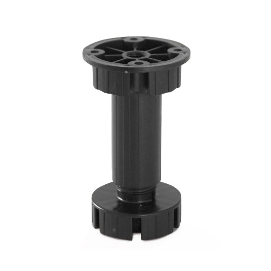 PIEDE REGOLABILE PLASTICA NERO D28 H100 SENZA VITE