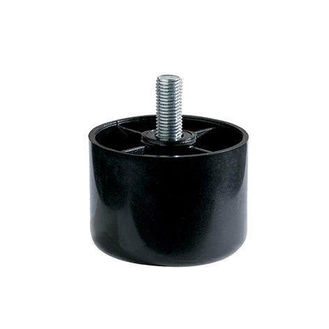 PIEDE PLASTICA NERA  60 H 60 PERNO FILETTO M10