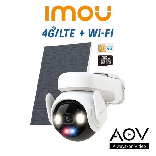 Imou Telecamera AOV PT a batteria 5Mp 3K Kit Wi-FI + 4G con SIM inclusa