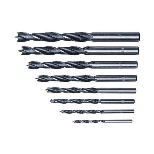 SET PUNTE LEGNO ELICOIDALI 3-4-5-6-7-8-9-10MM PZ8