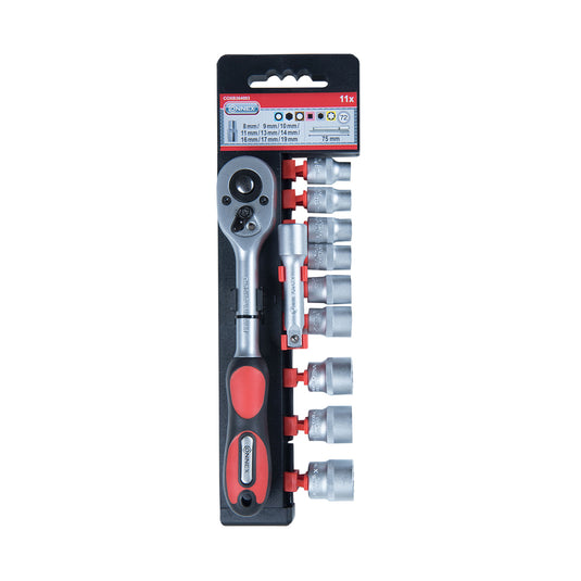 SET BUSSOLE CON CRICCHETTO 3/8 " 11 PZ