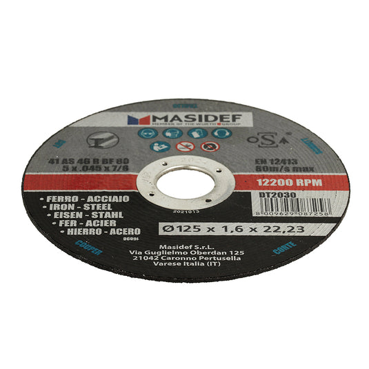 DISCO TAGLIO 125X1,6MM ACCIAIO FERRO