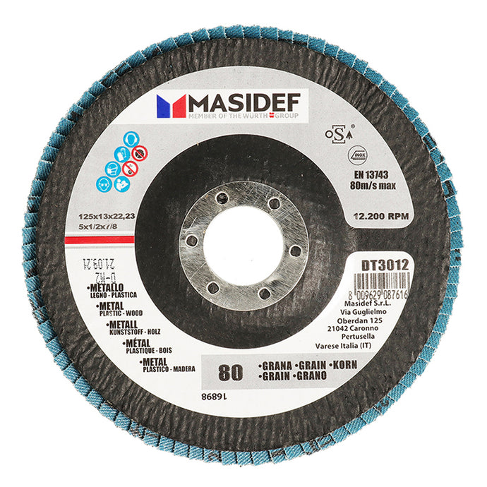 DISCO ABRASIVO LAMELLARE 125X13MM GR 80 UNIV