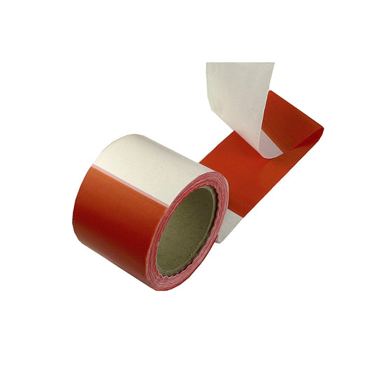 NASTRO SEGNALETICO POLIETILENE BIANCO ROSSO 50 MT.