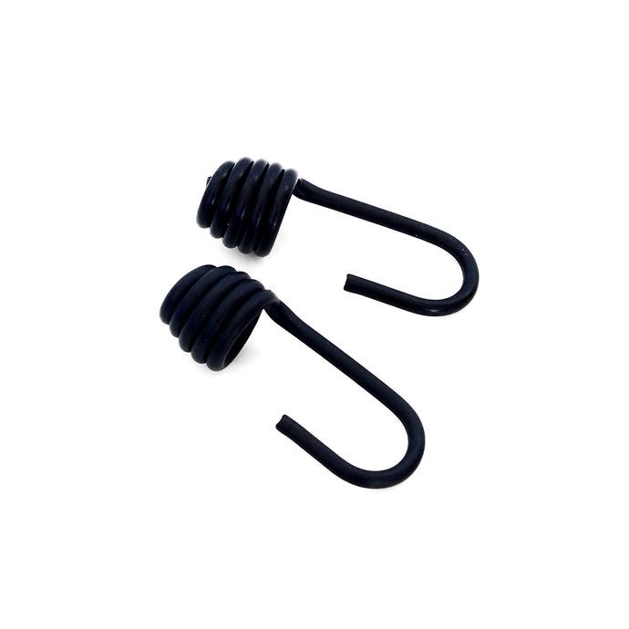 GANCIO ACCIAIO PLASTIF. NERO X ELASTICI 10MM PZ 2