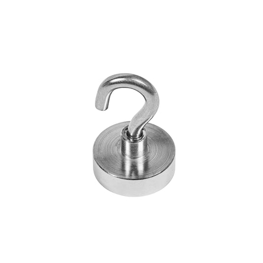 MAGNETE NEODIMIO TONDO  25X7 + GANCIO FORZA 21 KG