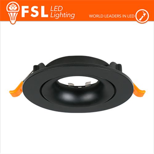 Ghiera orientabile TONDA - Alluminio verniciato a polvere, foro 90mm NERA