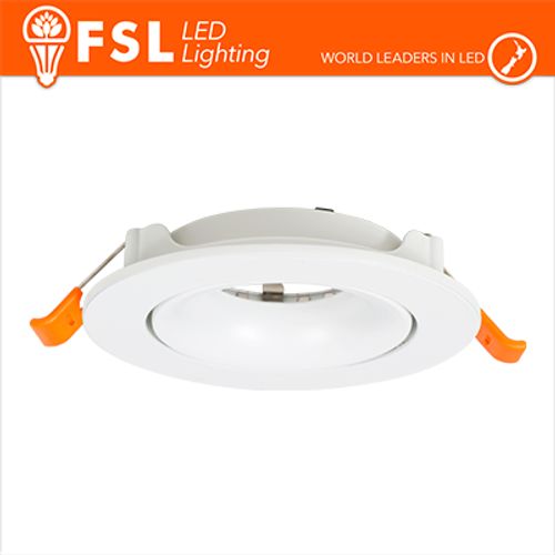 Ghiera orientabile TONDA - Alluminio verniciato a polvere, foro 90mm BIANCA