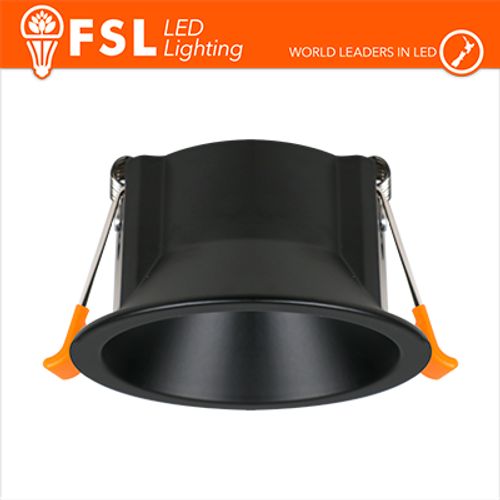 Ghiera fissa TONDA - Alluminio verniciato a polvere, foro 75mm NERA