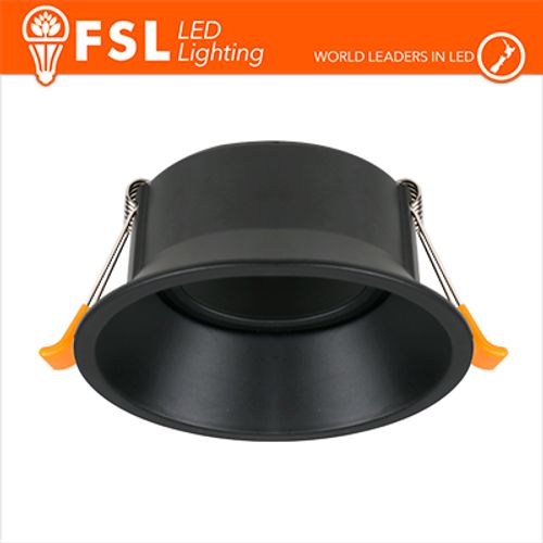 Ghiera orientabile TONDA - Alluminio verniciato a polvere, foro 83mm NERA