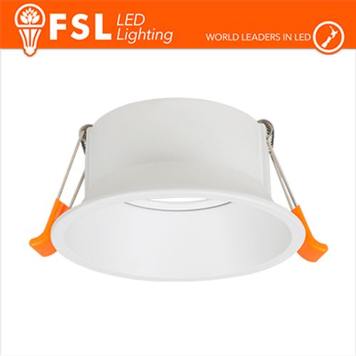 Ghiera orientabile TONDA - Alluminio verniciato a polvere, foro 83mm BIANCA