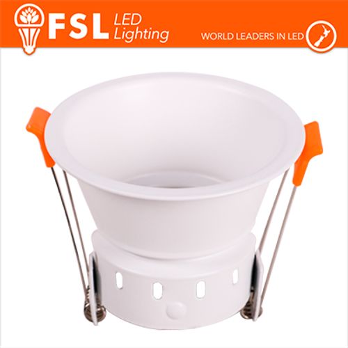 Ghiera fissa TONDA - Alluminio verniciato a polvere, foro 75mm BIANCA