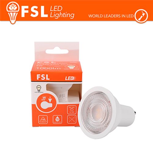 GU10 lampadina LED 8W alta luminosità - 3000K, 1000lm, 38