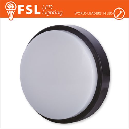 Plafoniera LED ROTONDA NERA 15W 3000K 180*55 IP54