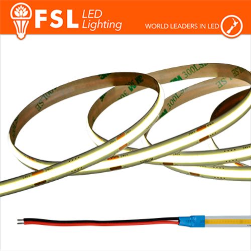 Striscia LED COB 5metri - IP20 6500K 24V 15W/m 1500lm/m CRI90