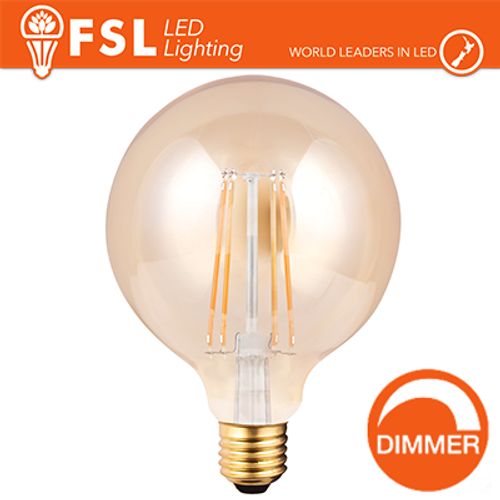 Lampada Globo Filamento Ambra 12,5cm - 8W E27 800LM DIMMER