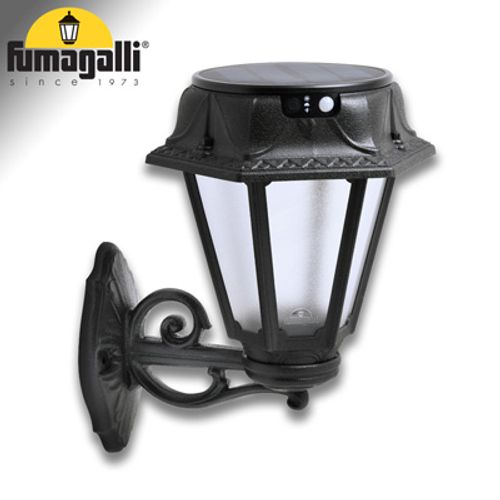 BISSO/ROSETTA NERO SATIN SOLAR LED 150 PIR CCT SET