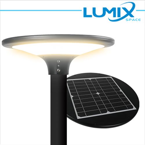 Testa Palo Solare LED 150W con Pannello Fotovoltaico e Sensore  4000K IP65