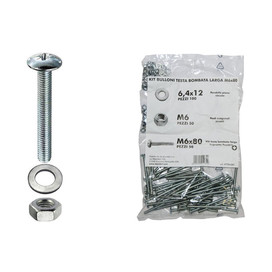 KIT VITI TBL 6X80+DADI+ROND. PZ 200