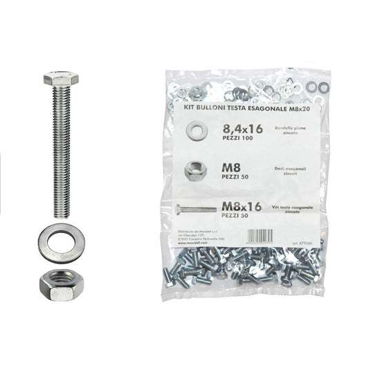 KIT BULLONI TE 8X16+DADI+RON.PZ200