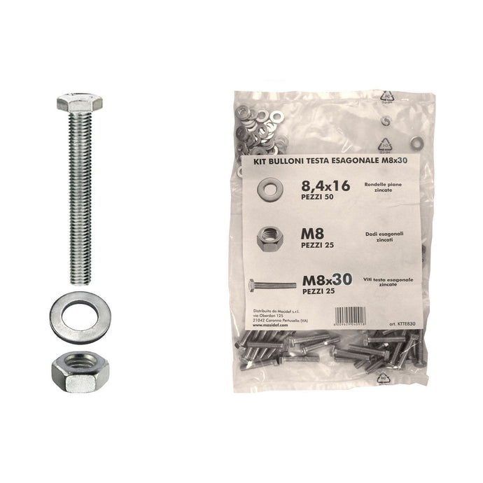 KIT BULLONI TE 8X30+DADI+RON.PZ200