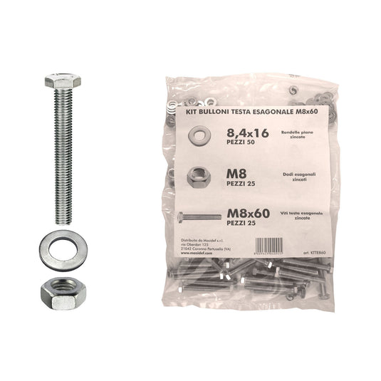 KIT BULLONI TE 8X60+DADI+RON.PZ100