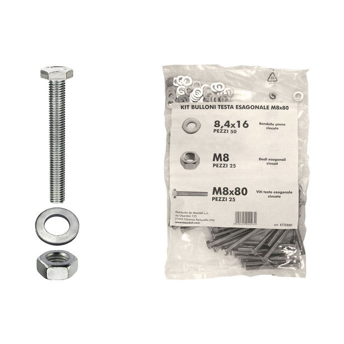 KIT BULLONI TE 8X80+DADI+RON.PZ100