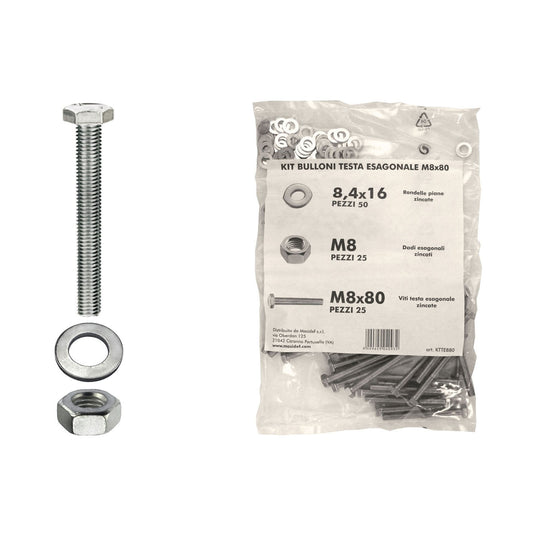 KIT BULLONI TE 8X80+DADI+RON.PZ100