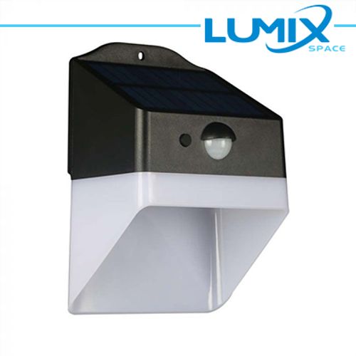 Lampada da parete solare LED senza fili con sensori con espositore