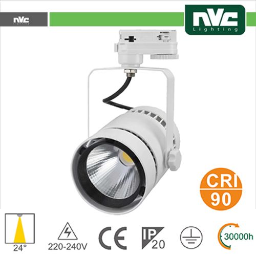 Proiettore a Binario Monofase 35W 3000K 2100LM 24 CRI90