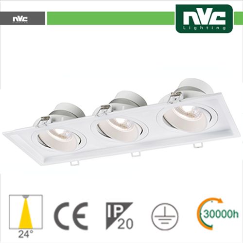 Incasso Multi lampada - 27w (3x9w) 3000k 2160lm >24