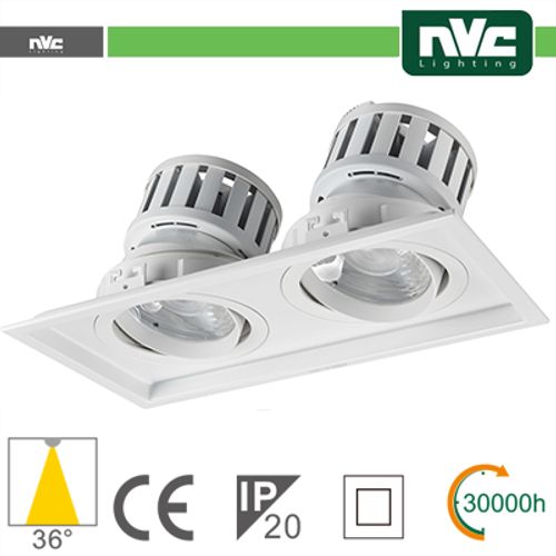 Incasso Multi lampada - 48w(2x24w) 4000k 4270lm >36 PF95