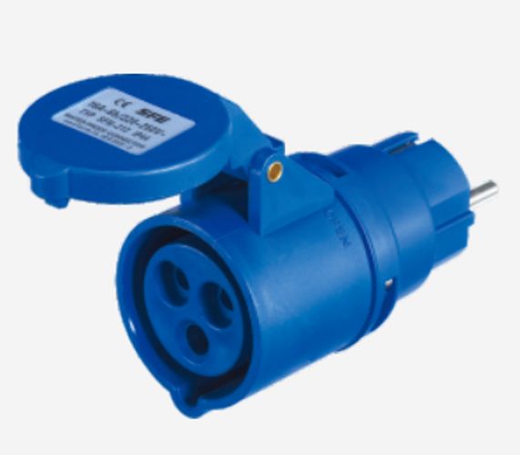 Adattatore Presa Indust. Spina Schuko 16A 2P+T 220-250V IP44