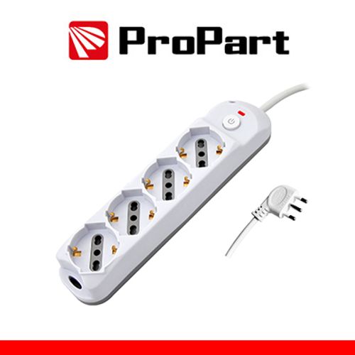 Multipresa 4pos bipasso/schuko + interrutt nuovo modello spina 16A