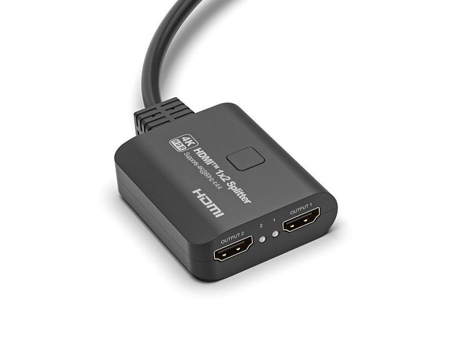 Splitter HDMI 1x2, 18G HDCP2.3, 4K@60Hz, Downscaler On-Off
