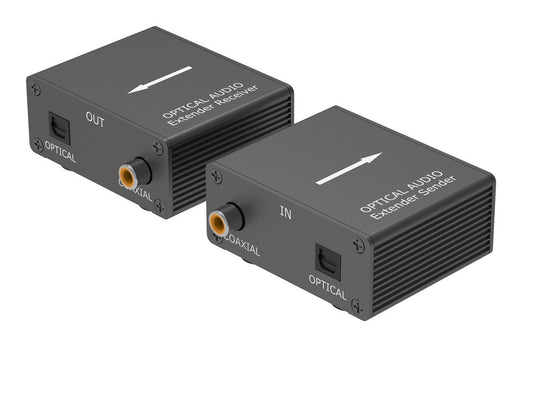 Kit TX-RX Extender Audio TOSLINK SPDIF, 100MT UTP, POE