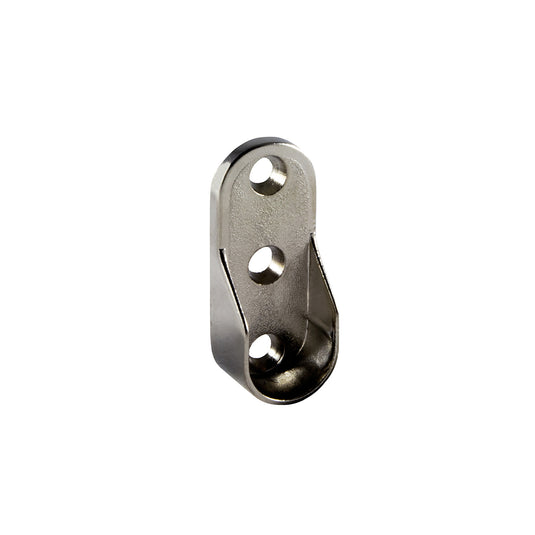 SUPPORTO PER TUBI OVALE LATERALE CROMATO 2PZ