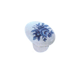 POMOLO PORCELL.OVALE FIORE BLU PZ1