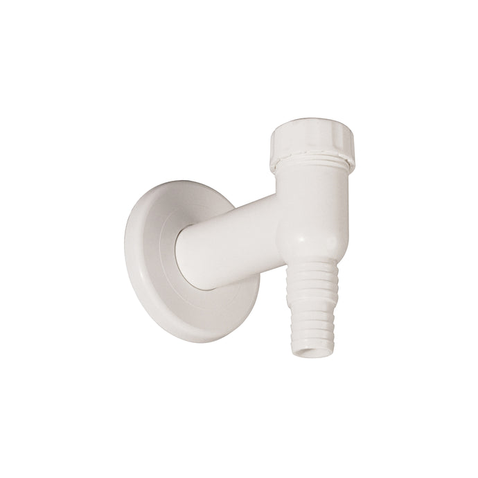 SIFONE ESTERNO IN PP PER LAVATRICE C/ROSONE BIANCO