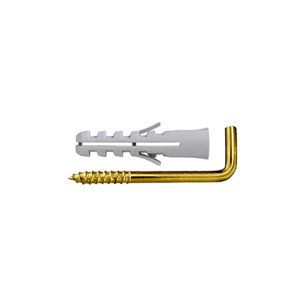 SCATOLA TASS NYLON D.4+GANCIO OTTONATO 2,5X32 PZ80