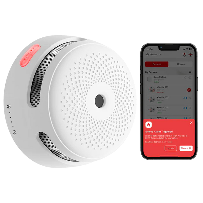 X-Sense Sensore Fumo Wi-Fi a batteria sostituibile